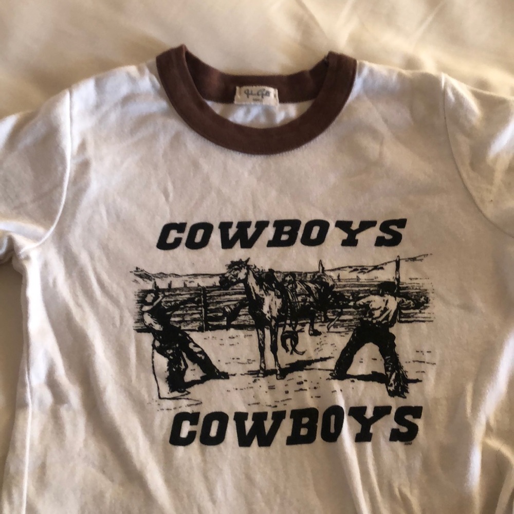 Cowboy set two : cowboy theme tank / baby tee S